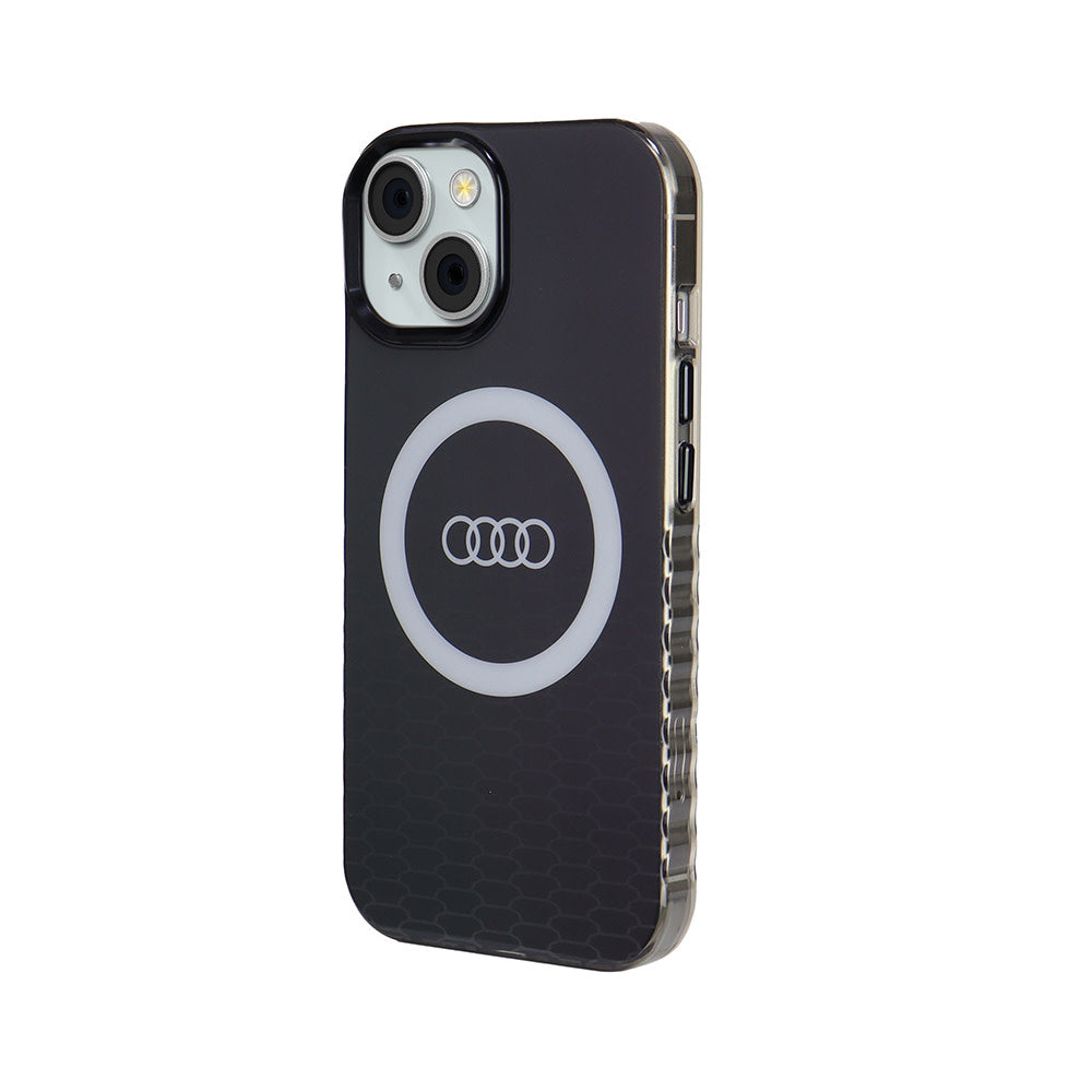 Audi iPhone 15 Back Cover hoesje IML case - magsafe - Zwart-Hoesjes-Ilumina Benelux