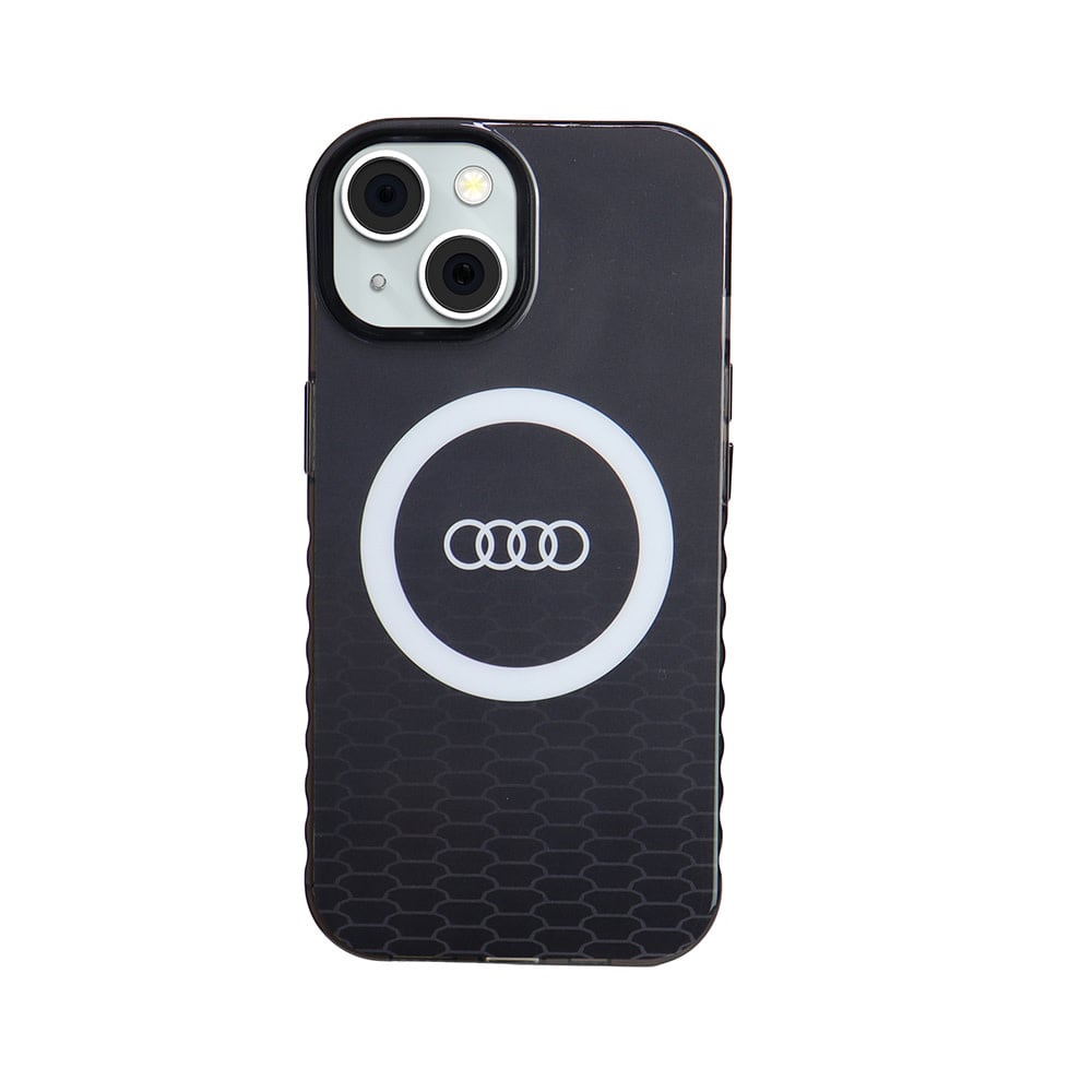 Audi iPhone 15 Back Cover hoesje IML case - magsafe - Zwart-Hoesjes-Ilumina Benelux