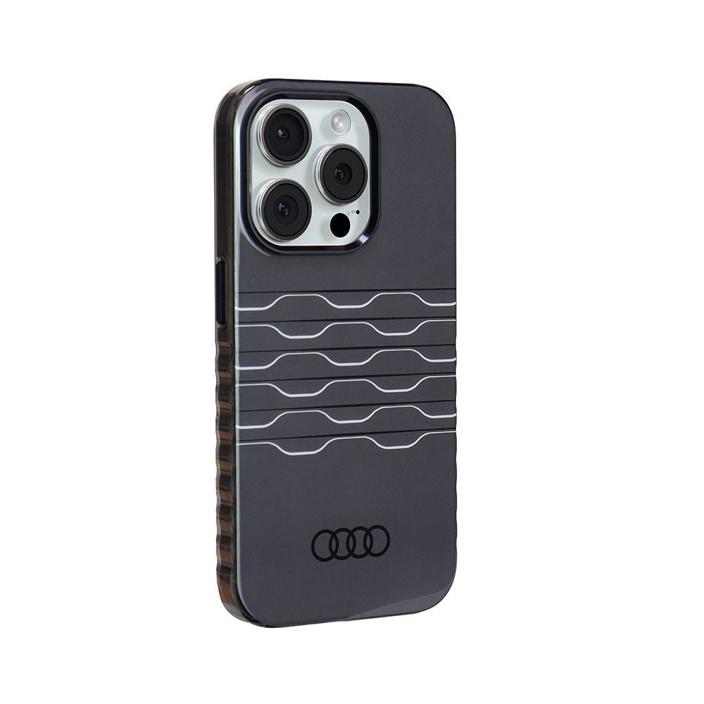 Audi iPhone 15 Pro Back Cover hoesje IML case - magsafe - Zwart-Hoesjes-Ilumina Benelux