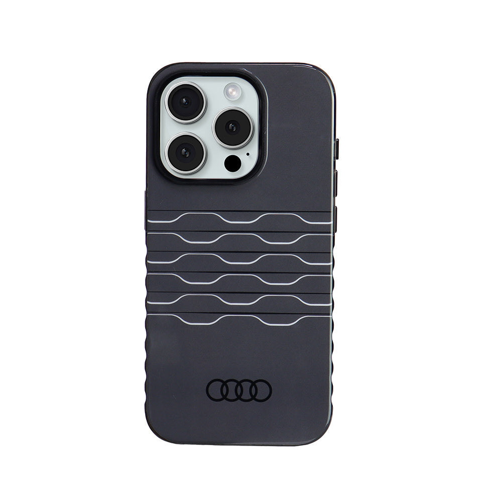 Audi iPhone 15 Pro Back Cover hoesje IML case - magsafe - Zwart-Hoesjes-Ilumina Benelux