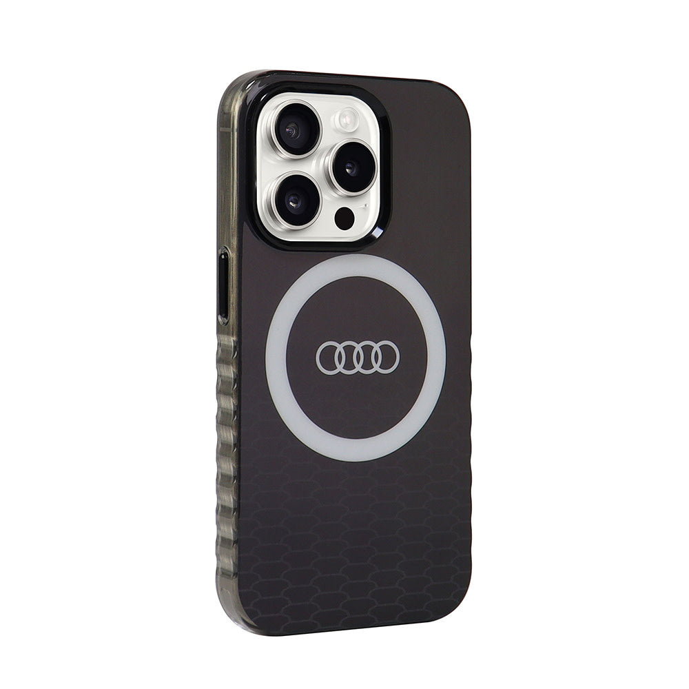 Audi iPhone 15 Pro Back Cover hoesje IML - met magsafe - Zwart-Hoesjes-Ilumina Benelux