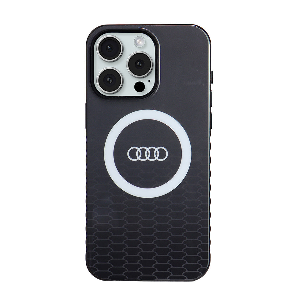 Audi iPhone 15 Pro Max Back Cover hoesje IML - met magsafe - Zwart-Hoesjes-Ilumina Benelux