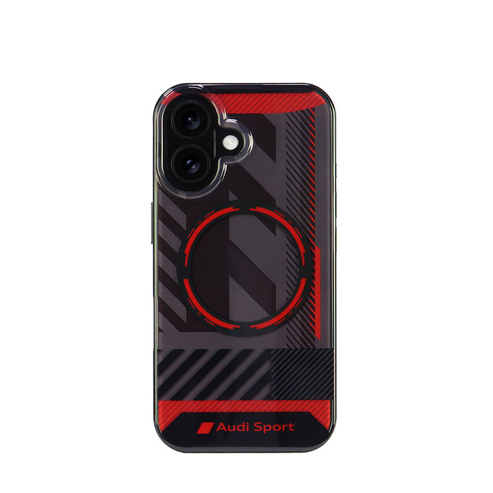 Audi iPhone 16 Back Cover hoesje IML case - magsafe - Zwart-Hoesjes-Ilumina Benelux