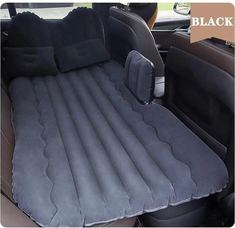 Auto luchtbed – Opblaasbaar achterbank matras – Incl. kussens – Ideaal voor reizen & camping – Grijs-Luchtbed (camping)-Ilumina Benelux