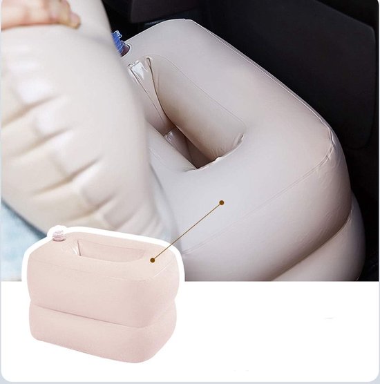 Auto luchtbed – Opblaasbaar achterbank matras – Incl. kussens – Ideaal voor reizen & camping – Grijs-Luchtbed (camping)-Ilumina Benelux