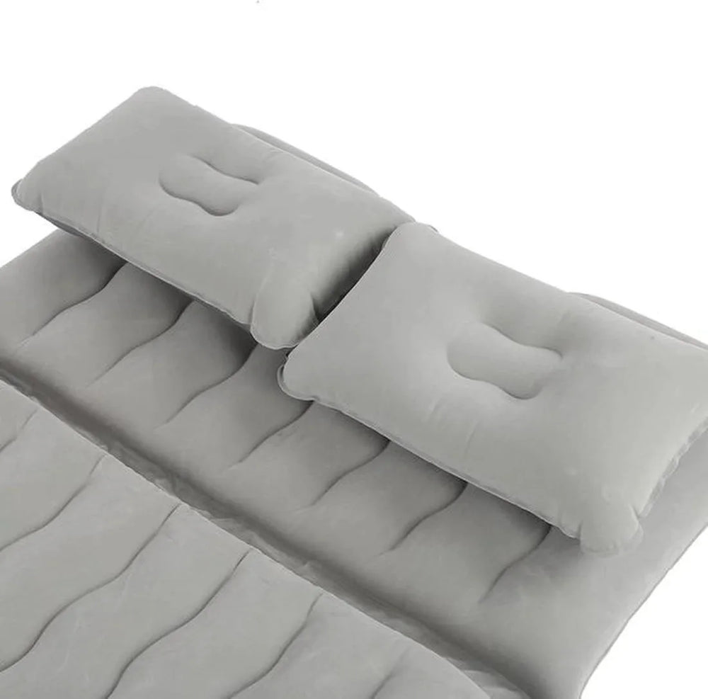 Auto luchtbed – Opblaasbaar achterbank matras – Incl. kussens – Ideaal voor reizen & camping – Grijs-Luchtbed (camping)-Ilumina Benelux