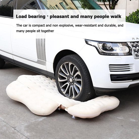 Auto luchtbed – Opblaasbaar reisbed achterbank – Vochtbestendig – 135x88x36 cm – Zwart-Campingbedje-Ilumina Benelux