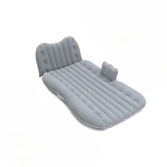 Auto luchtbed achterbank – Opblaasbaar reisbed – Vochtbestendig – 135x88x36 cm – Grijs-Campingbedje-Ilumina Benelux