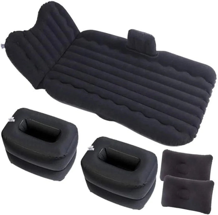 Auto luchtbed achterbank – Opblaasbaar slaapmatras – Incl. kussens – Ideaal voor reizen & camping – Zwart-Luchtbed (camping)-Ilumina Benelux