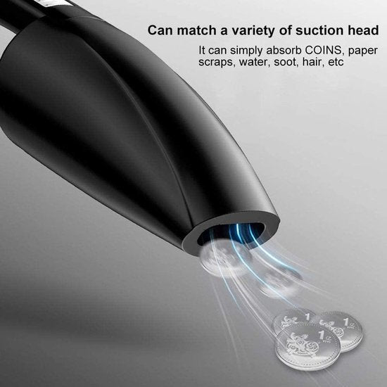 Auto stofzuiger – 4-in-1 mini handstofzuiger 120W – Nat & Droog 12V – Stil – 5m snoer – Accessoires – Zwart-Kruimelzuiger-Ilumina Benelux