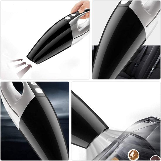 Auto stofzuiger – Draadloze handstofzuiger – Nat & droog – Met filters en borstel – Zwart-Kruimelzuiger-Ilumina Benelux