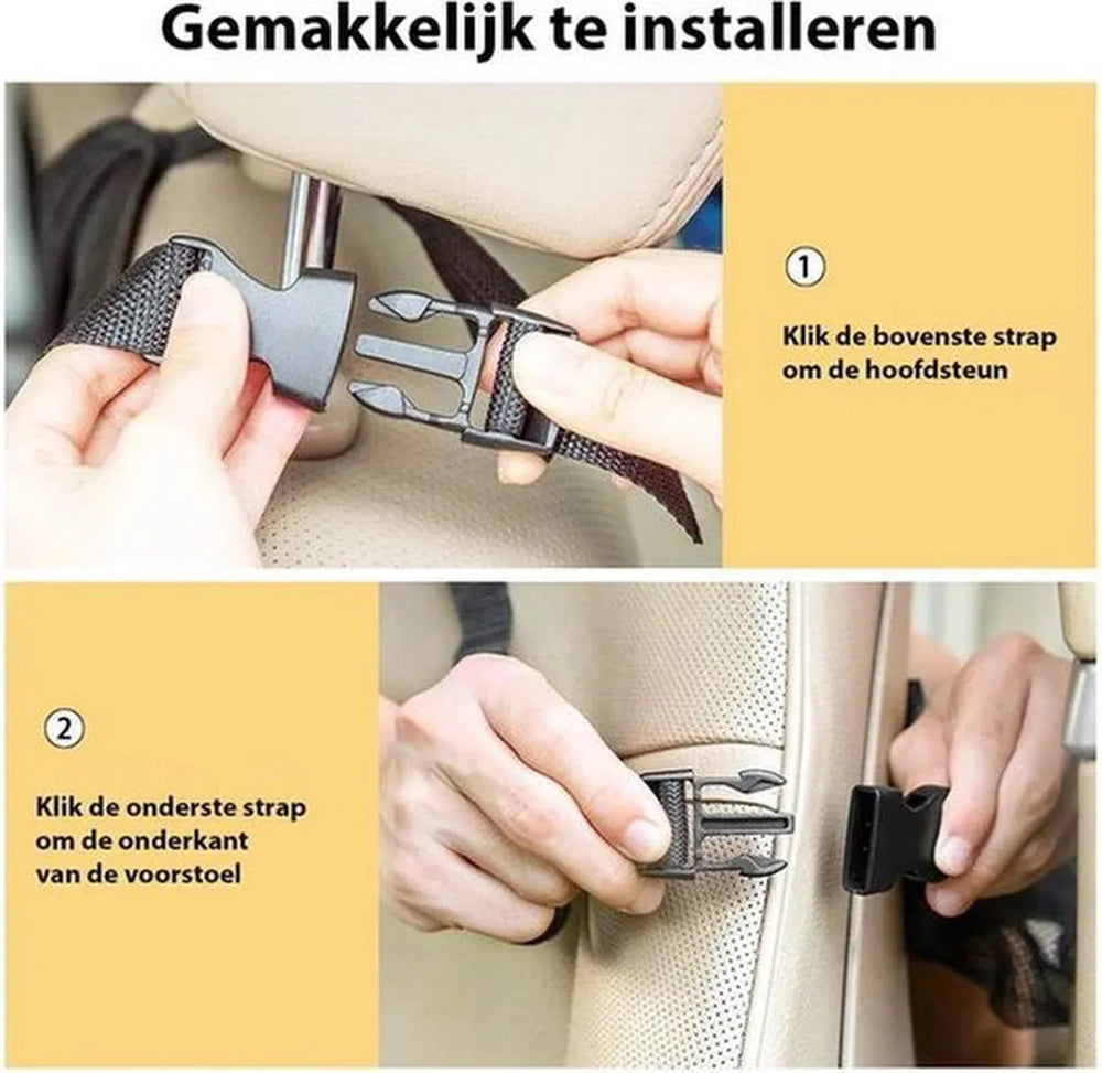 Autostoel organizer – Met tablethouder – Set van 2 – Waterafstotend Oxford materiaal – Zwart-Ilumina Benelux