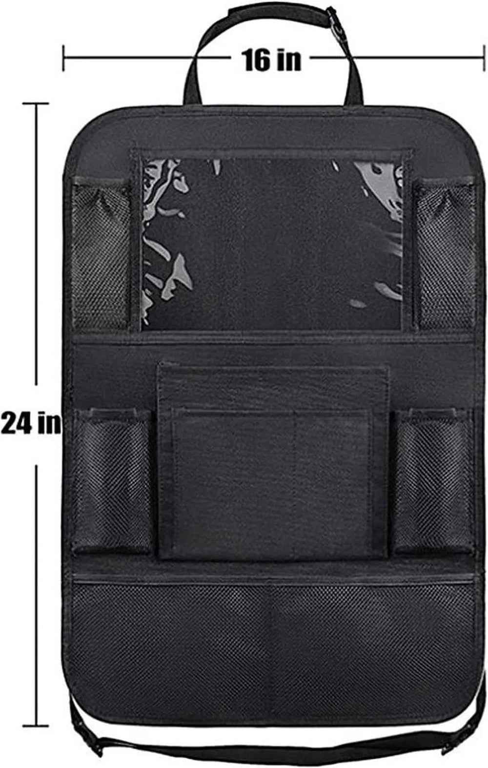 Autostoel organizer – Stoelbeschermer met tablethouder – Geschikt voor iPad & Galaxy Tab – Set van 2 – Zwart-Ilumina Benelux