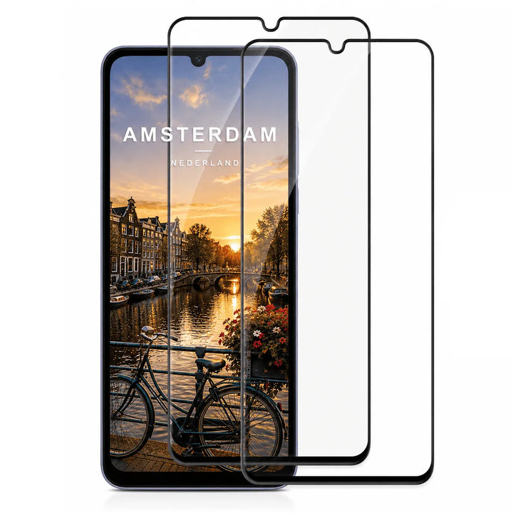 Samsung Galaxy A12 Screenprotector Full Cover – 9H Gehard Glas – 2-Pack-Ilumina Benelux