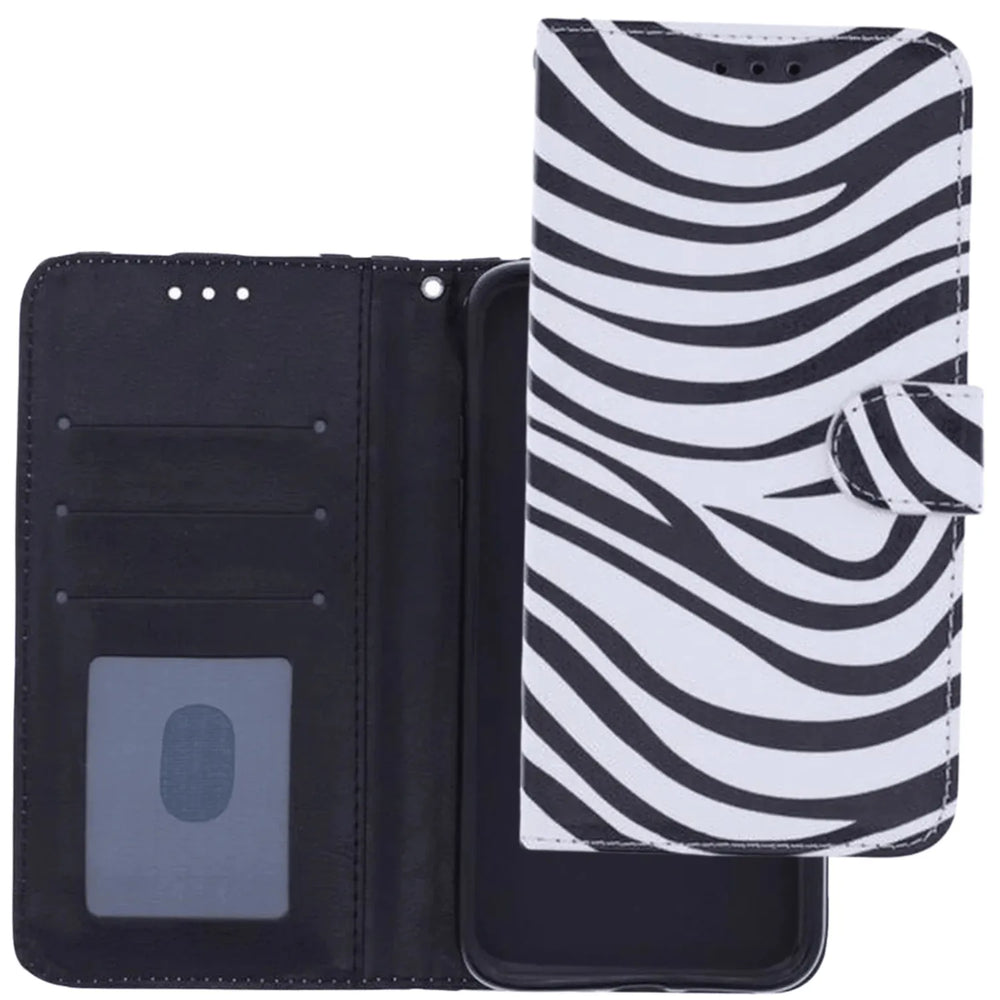 iPhone XS Max Hoesjes – Bookcase Portemonnee – Zebra Design – Pasjeshouder – 2x Screenprotector-Ilumina Benelux