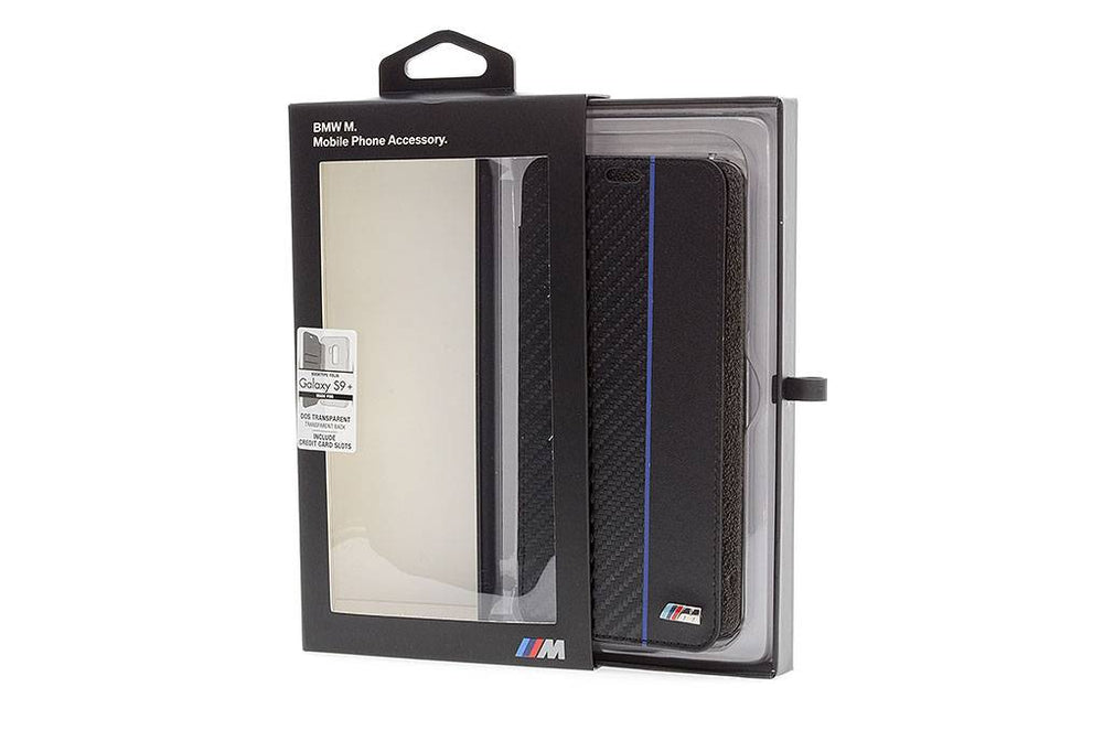 BMW Blauw Galaxy S9 Plus - Book Case - Carbon-siliconen - M Sport-Hoesjes-Ilumina Benelux