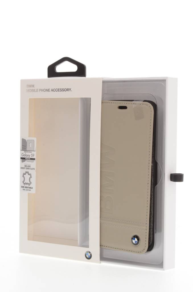 BMW Bruin Galaxy S9 - Book Case - Stijlvol - Leer - Met pashouder-Hoesjes-Ilumina Benelux