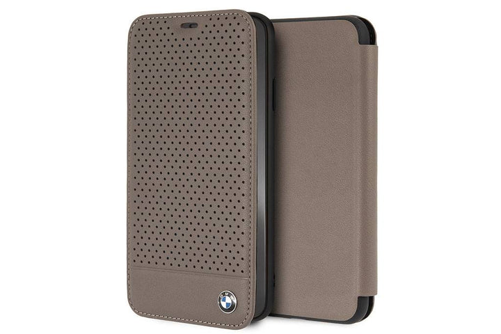 BMW Bruin iPhone Xs Max - Book Case - Stijlvol - Leer - Met pashouder-Hoesjes-Ilumina Benelux