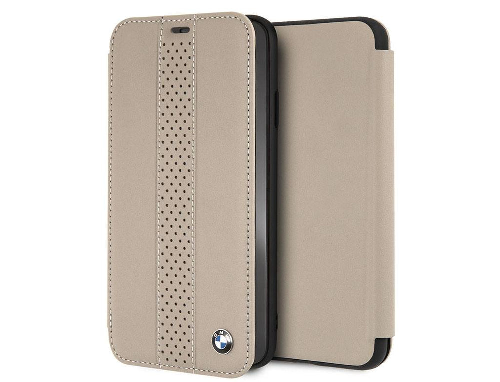 BMW Bruin iPhone Xs Max - Book Case - Stijlvol - Leer - Pashouder-Hoesjes-Ilumina Benelux