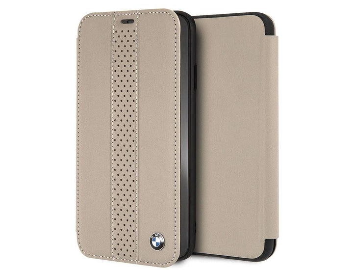 BMW Bruin iPhone Xs Max - Book Case - Stijlvol - Leer - Pashouder-Hoesjes-Ilumina Benelux