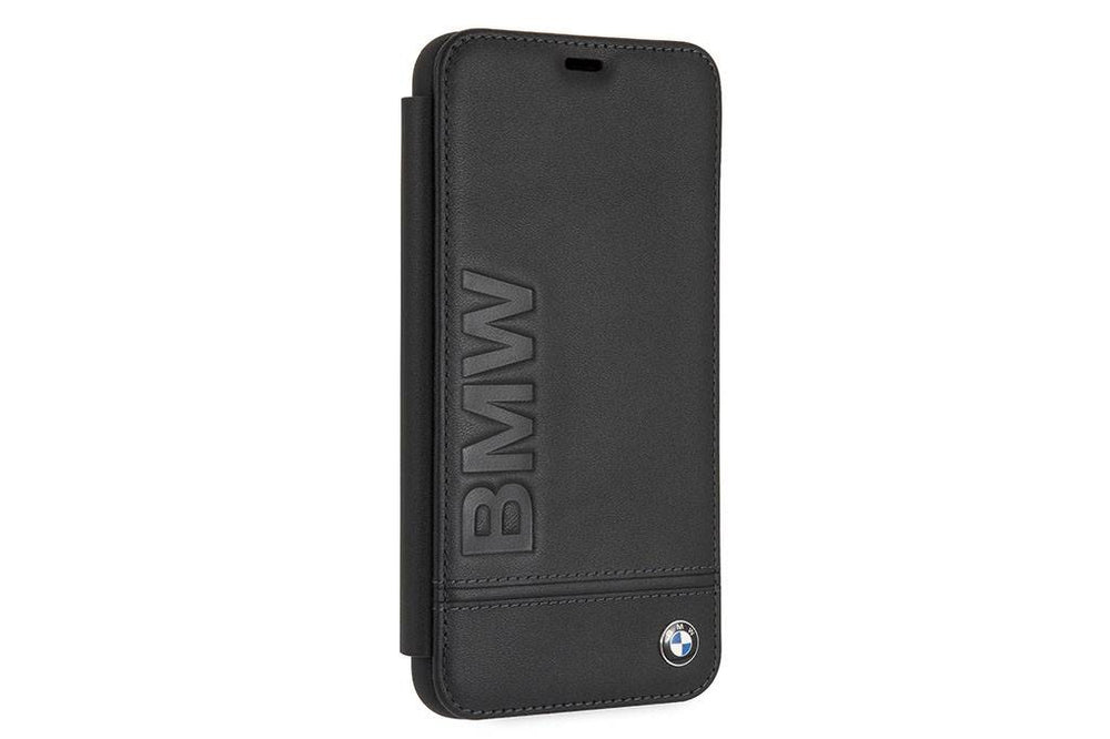 BMW Zwart iPhone Xs Max - Book Case - Leer - Stijlvol - Met pashouder-Hoesjes-Ilumina Benelux