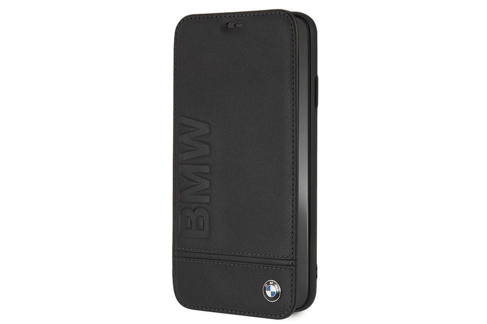 BMW Zwart iPhone Xs Max - Book Case - Leer - Stijlvol - Met pashouder-Hoesjes-Ilumina Benelux