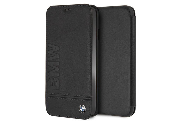 BMW Zwart iPhone Xs Max - Book Case - Leer - Stijlvol - Met pashouder-Hoesjes-Ilumina Benelux