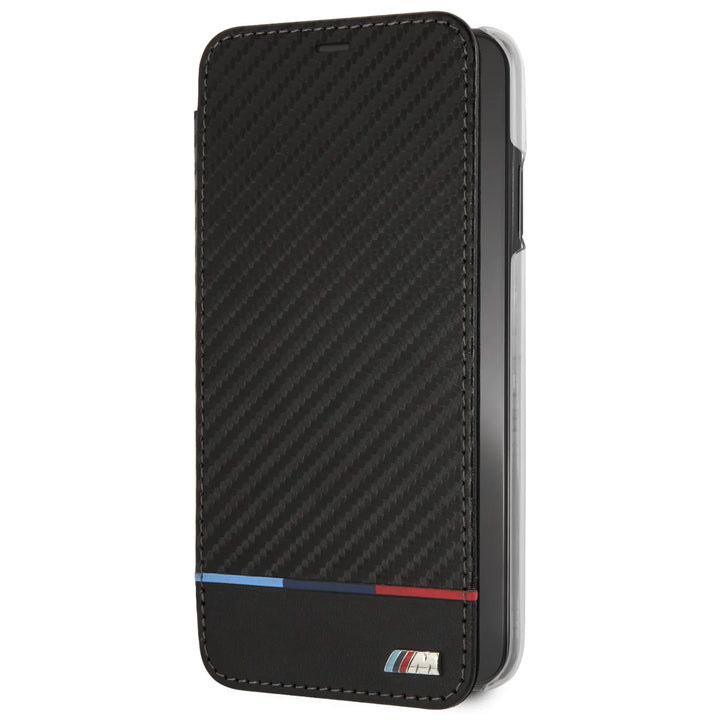BMW hoesje iPhone XS Max - Book Case - Smooth Leather - Tricolor Stripe-Hoesjes-Ilumina Benelux