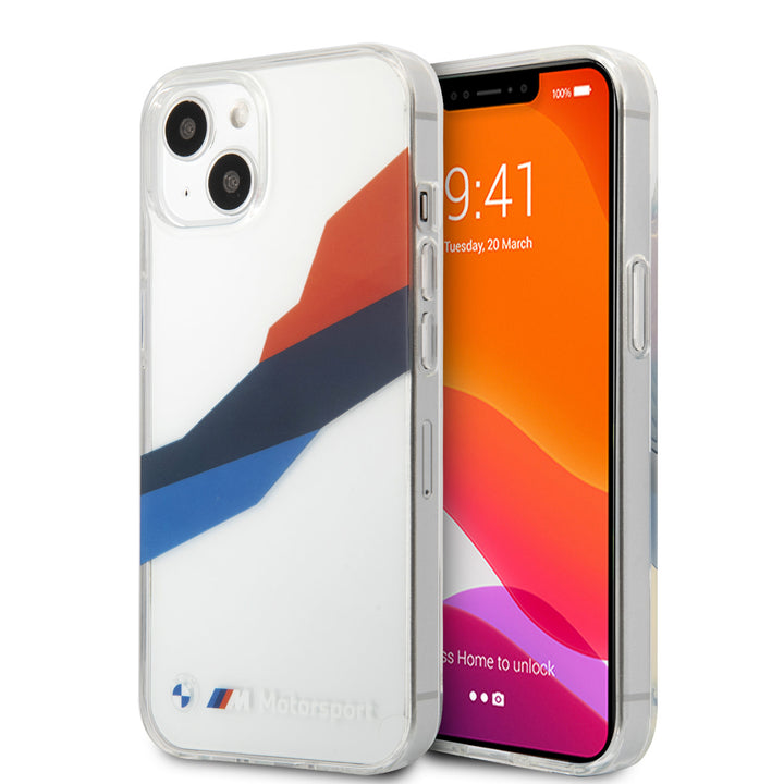 BMW iPhone 13 Mini Hardcase Backcover - Graphic Tricolor - Transparant-Hoesjes-Ilumina Benelux
