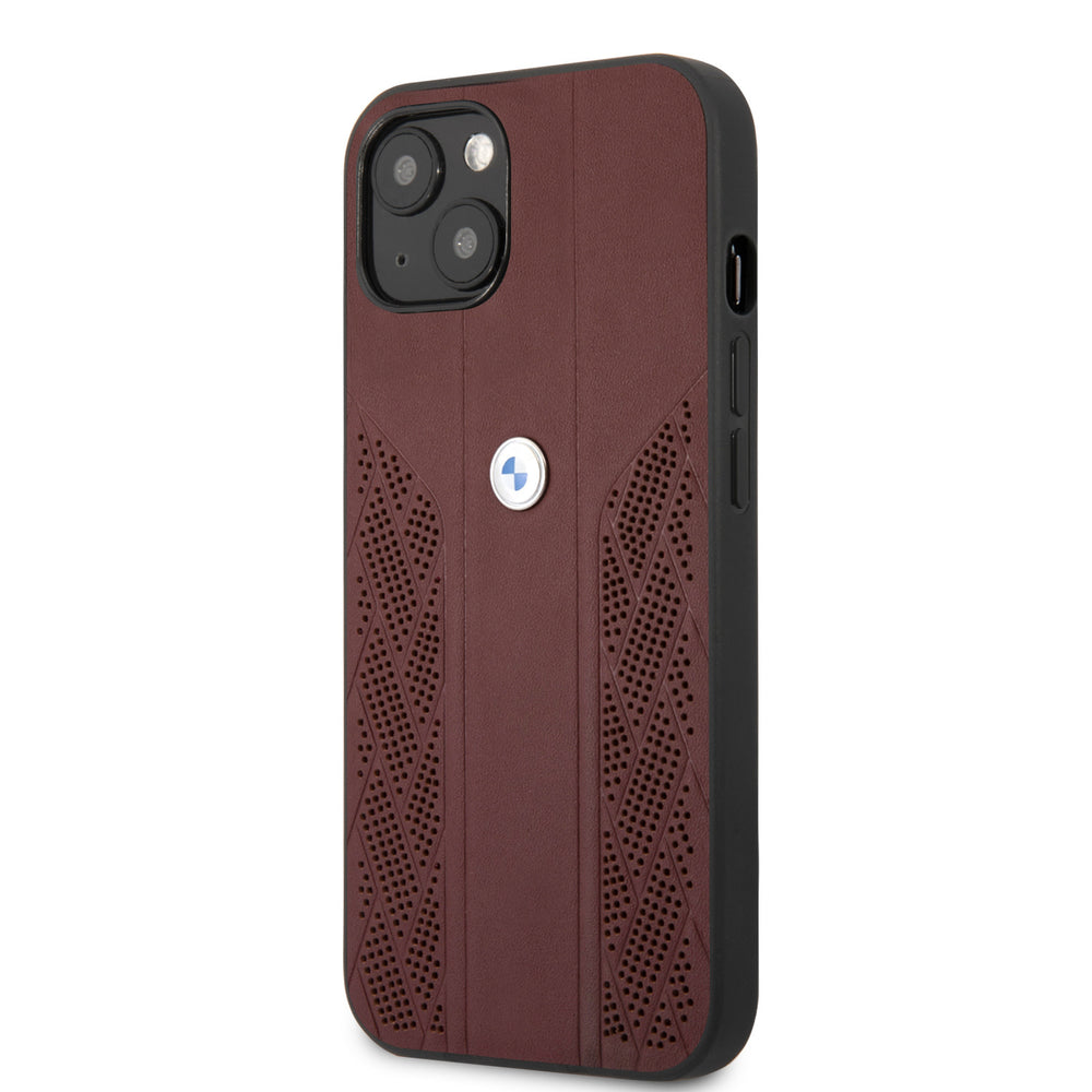BMW iPhone 13 Mini Hardcase Backcover - Perforated Curve - Rood-Hoesjes-Ilumina Benelux