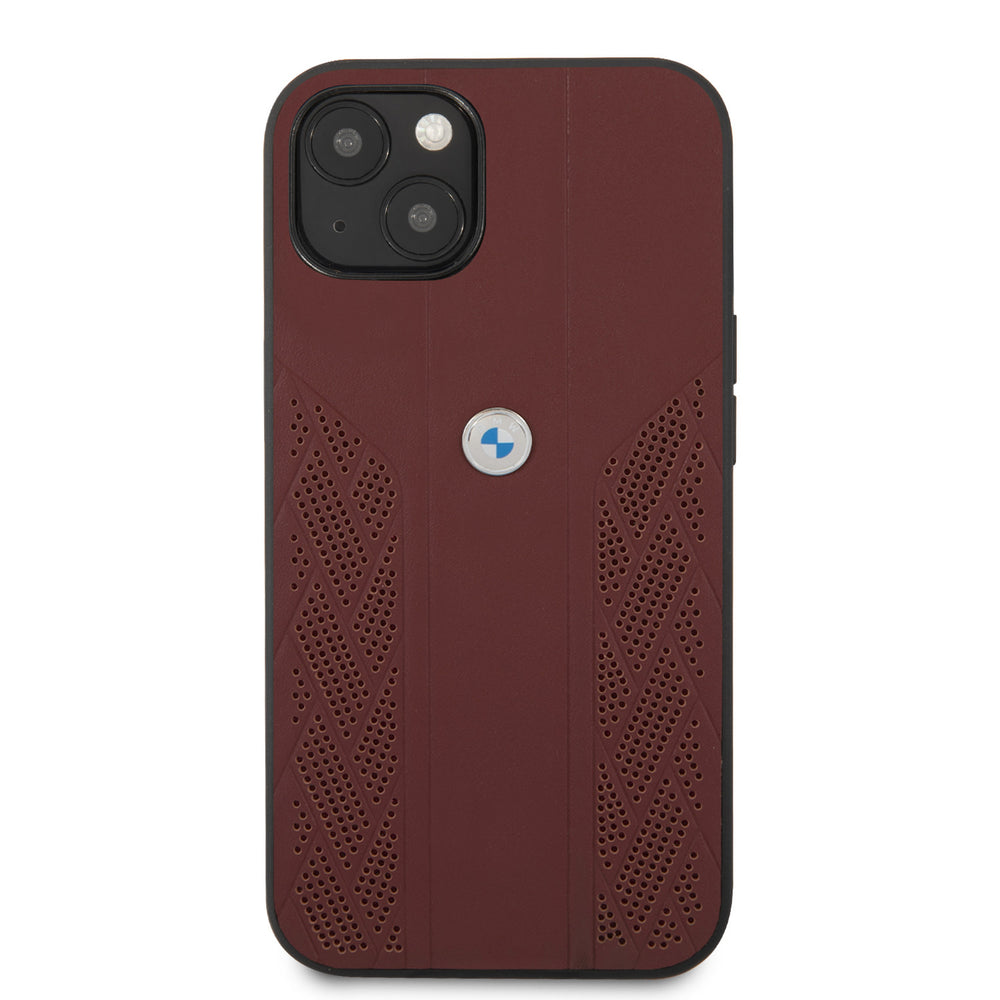 BMW iPhone 13 Mini Hardcase Backcover - Perforated Curve - Rood-Hoesjes-Ilumina Benelux