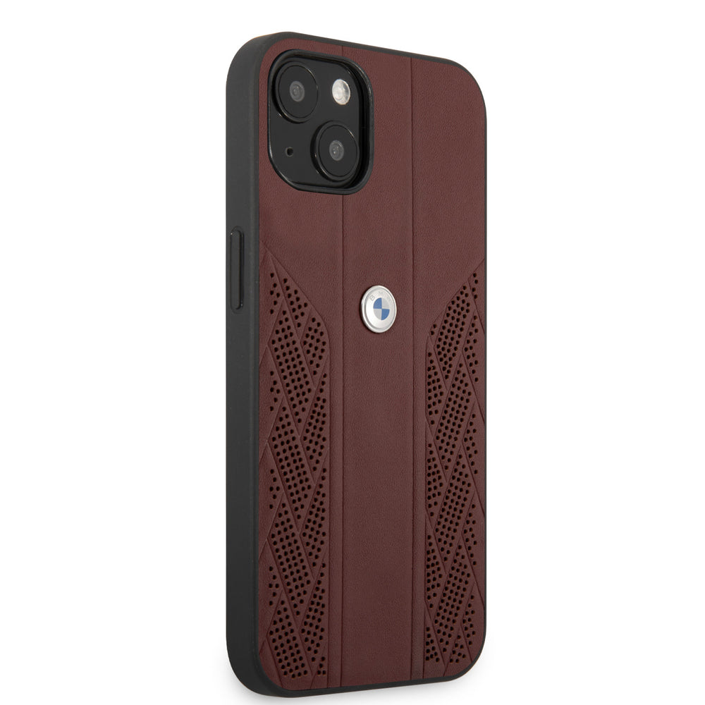 BMW iPhone 13 Mini Hardcase Backcover - Perforated Curve - Rood-Hoesjes-Ilumina Benelux