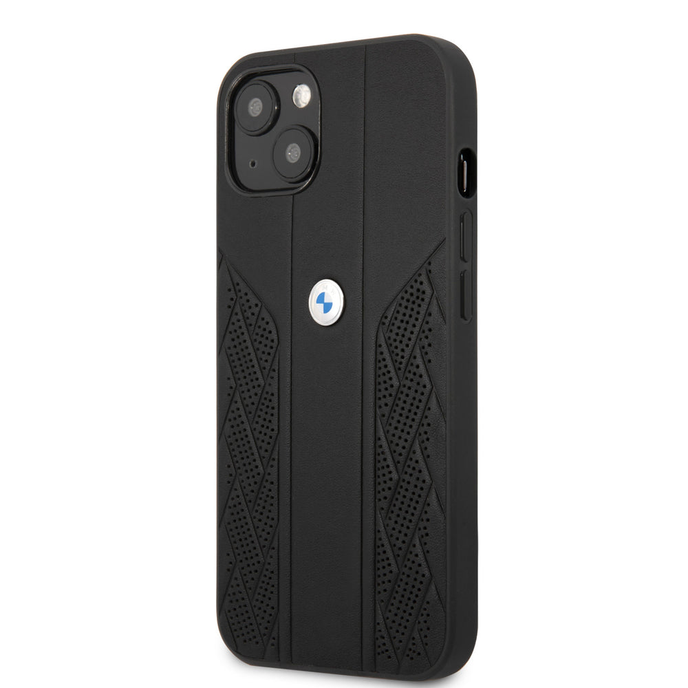 BMW iPhone 13 Mini Hardcase Backcover - Perforated Curve - Zwart-Hoesjes-Ilumina Benelux