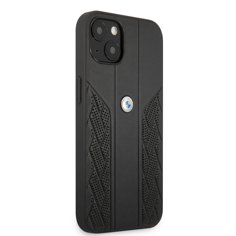 BMW iPhone 13 Mini Hardcase Backcover - Perforated Curve - Zwart-Hoesjes-Ilumina Benelux