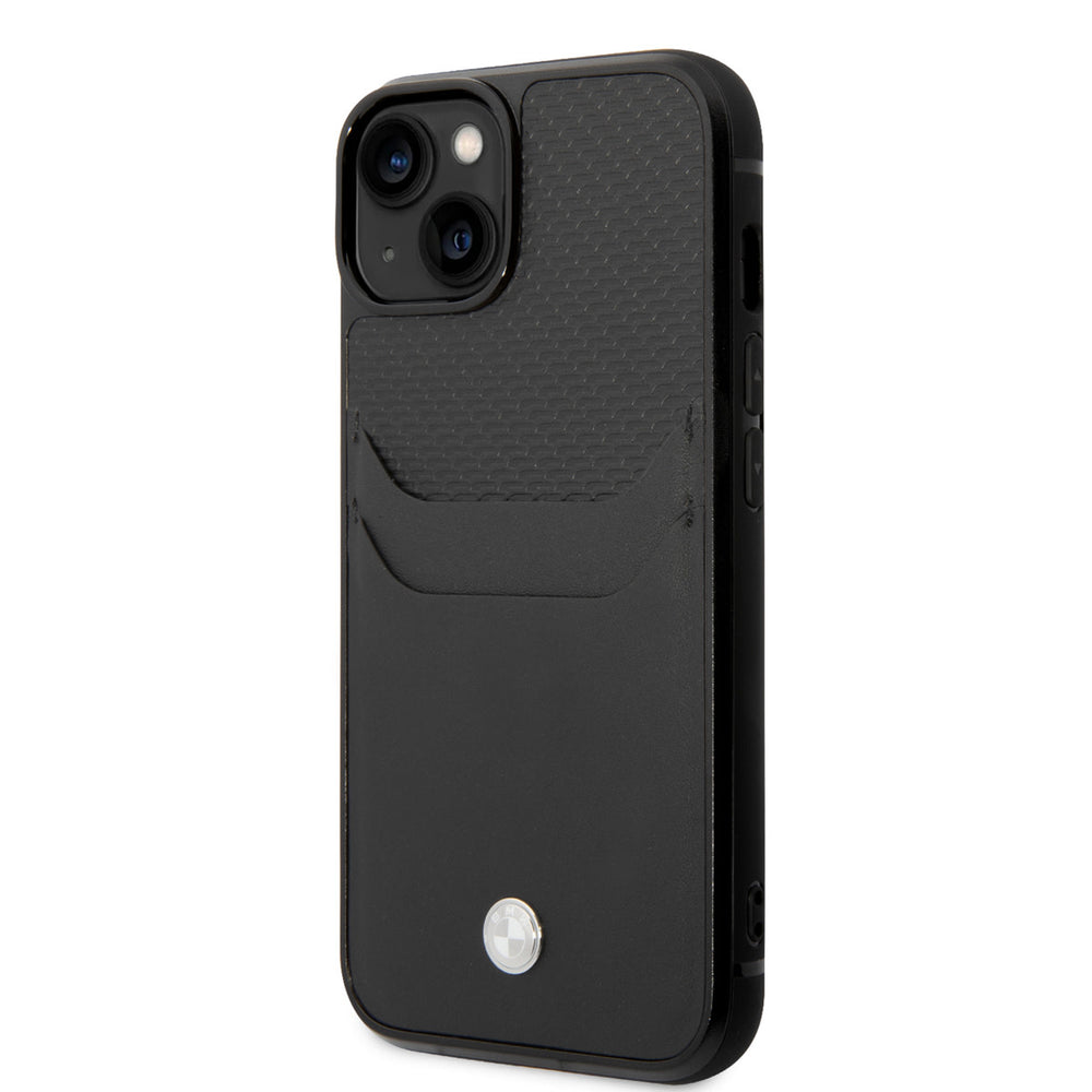 BMW iPhone 14 & 15 Plus Hardcase Backcover - Card holder - Zwart-Hoesjes-Ilumina Benelux