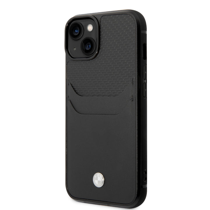 BMW iPhone 14 & 15 Plus Hardcase Backcover - Card holder - Zwart-Hoesjes-Ilumina Benelux