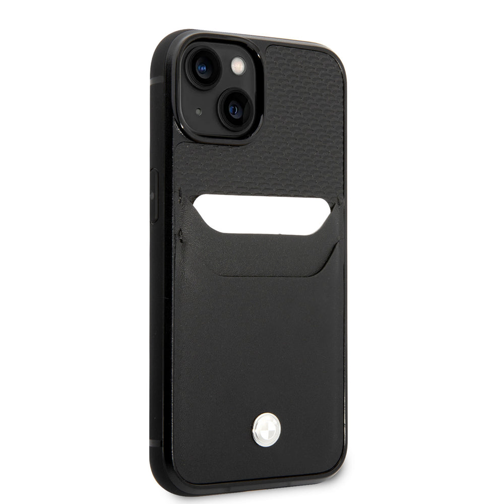 BMW iPhone 14 & 15 Plus Hardcase Backcover - Card holder - Zwart-Hoesjes-Ilumina Benelux