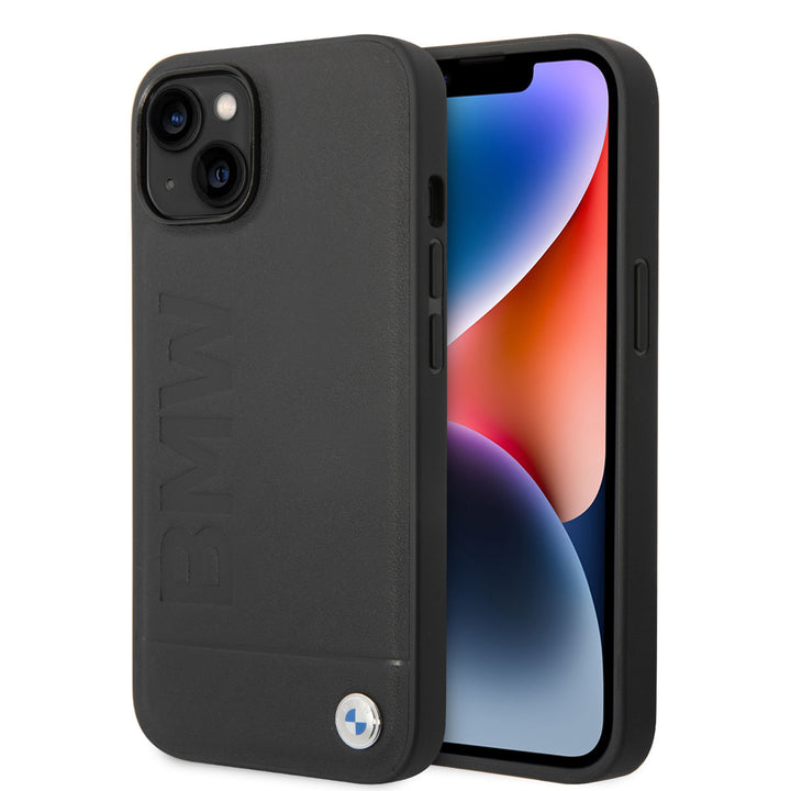 BMW iPhone 14 & 15 Plus Hardcase Backcover - Hot Stamp - Zwart-Hoesjes-Ilumina Benelux