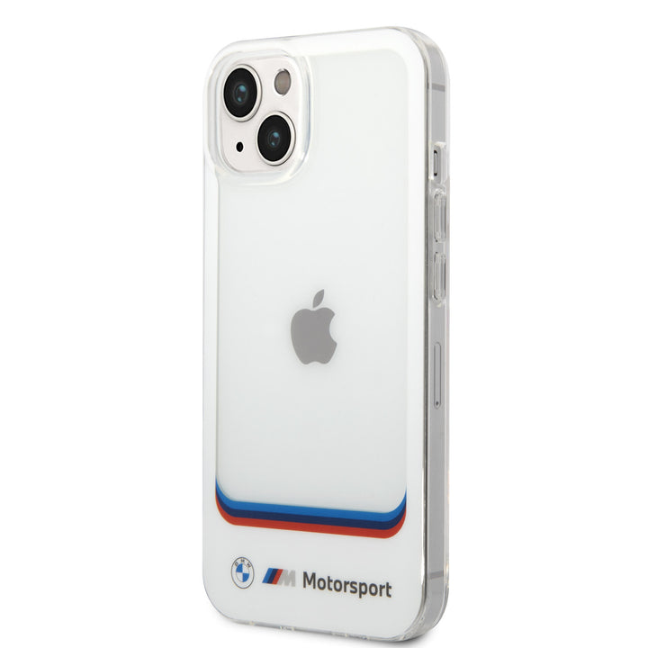 BMW iPhone 14 Plus & 15 Plus Backcover hoesje - IML Big Square - Printed Bottom Logo - Wit-Hoesjes-Ilumina Benelux