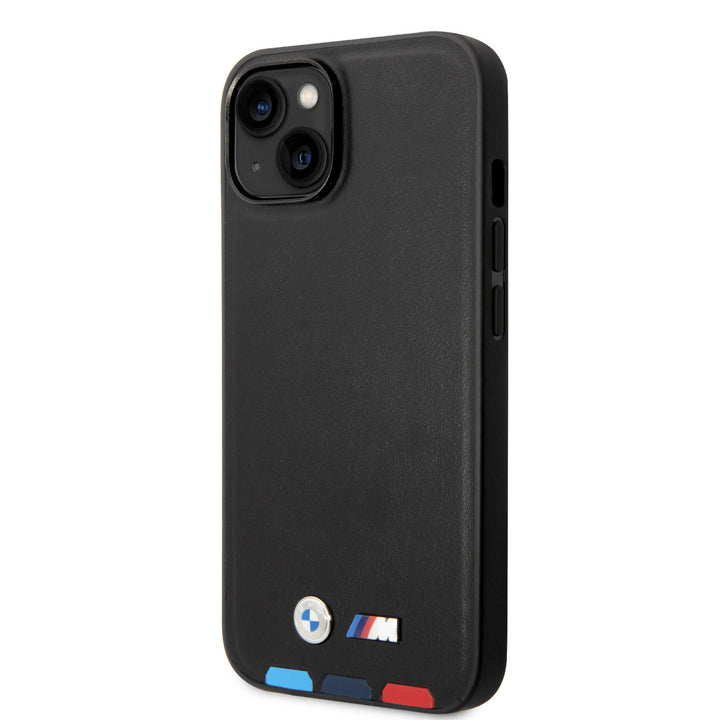 BMW iPhone 14 Plus & 15 Plus Backcover hoesje - M Collection - Tricolor - Zwart-Hoesjes-Ilumina Benelux