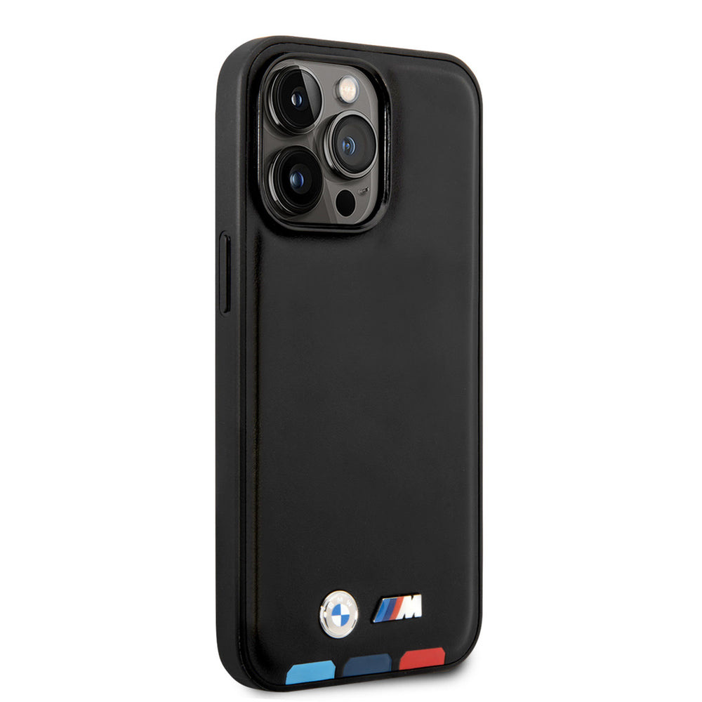 BMW iPhone 14 Pro Backcover hoesje - Hot Stamp Tricolor - Zwart-Hoesjes-Ilumina Benelux