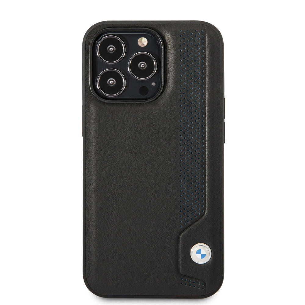 BMW iPhone 14 Pro Hardcase Backcover - Blue dots - Zwart-Hoesjes-Ilumina Benelux