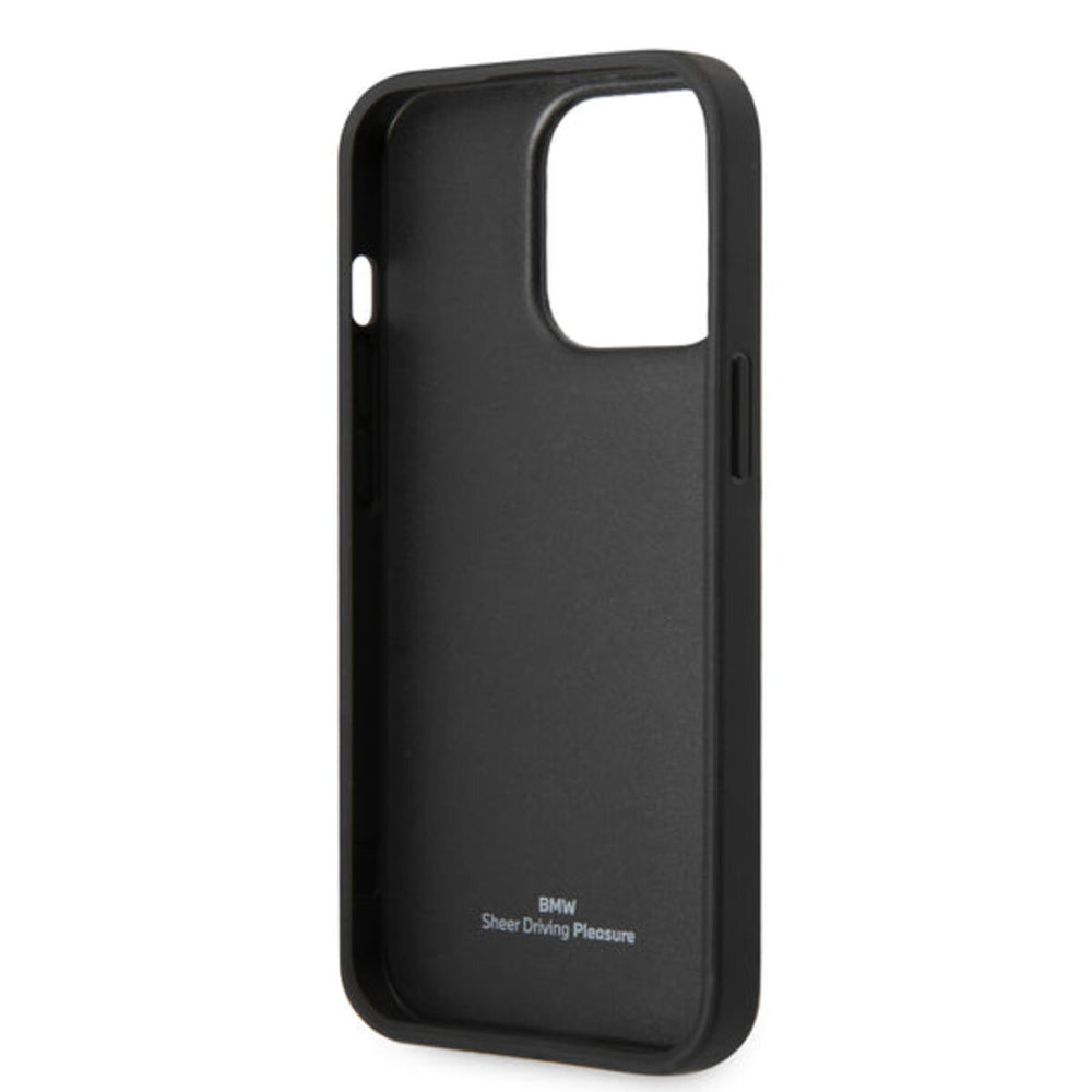 BMW iPhone 14 Pro Hardcase Backcover - Quilted - Zwart-Hoesjes-Ilumina Benelux