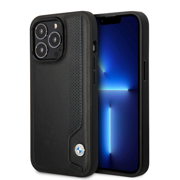 BMW iPhone 14 Pro Max Hardcase Backcover - Blue dots - Zwart-Hoesjes-Ilumina Benelux