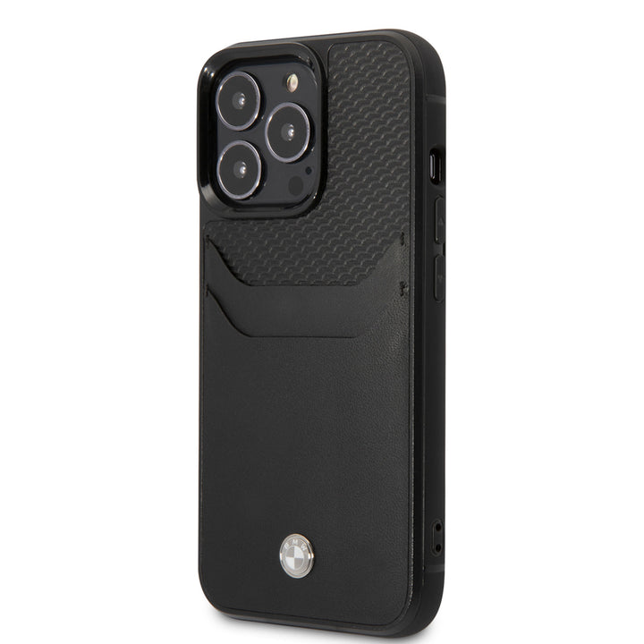 BMW iPhone 14 Pro Max Hardcase Backcover - Card holder - Zwart-Hoesjes-Ilumina Benelux