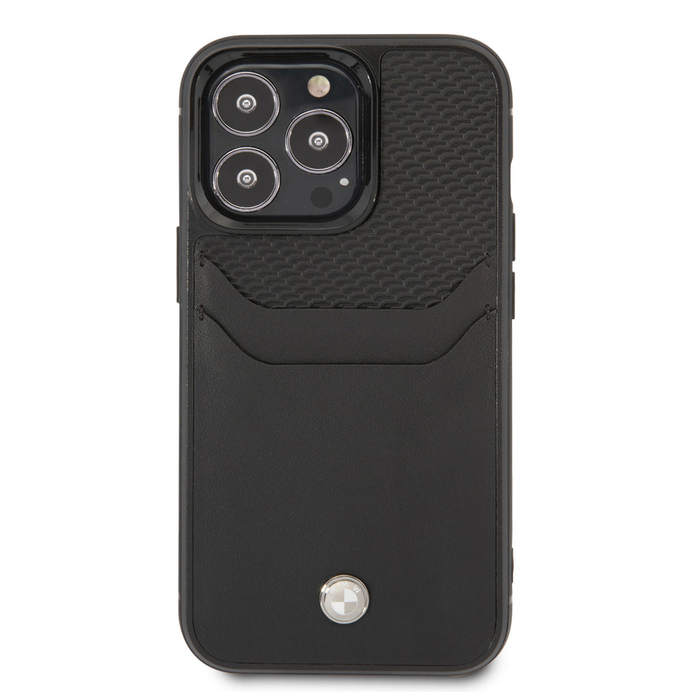 BMW iPhone 14 Pro Max Hardcase Backcover - Card holder - Zwart-Hoesjes-Ilumina Benelux