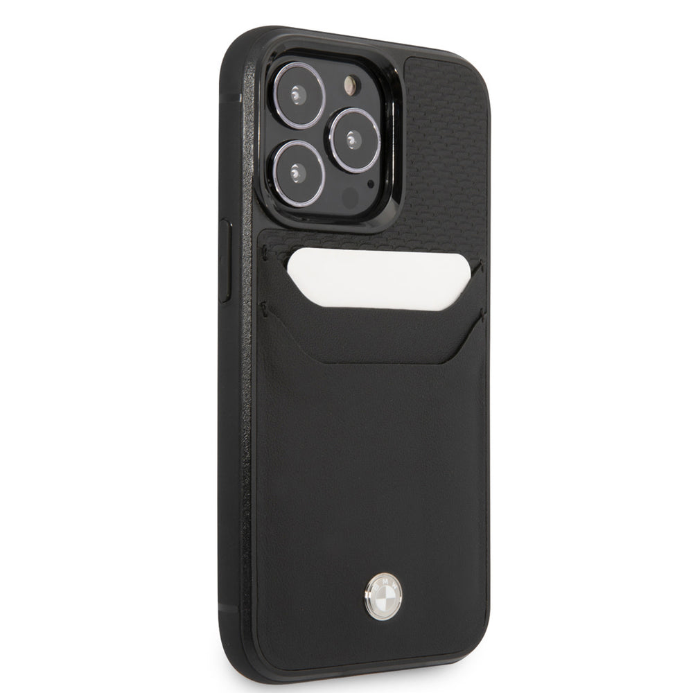BMW iPhone 14 Pro Max Hardcase Backcover - Card holder - Zwart-Hoesjes-Ilumina Benelux