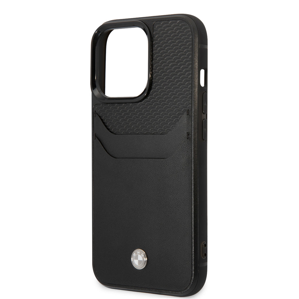 BMW iPhone 14 Pro Max Hardcase Backcover - Card holder - Zwart-Hoesjes-Ilumina Benelux