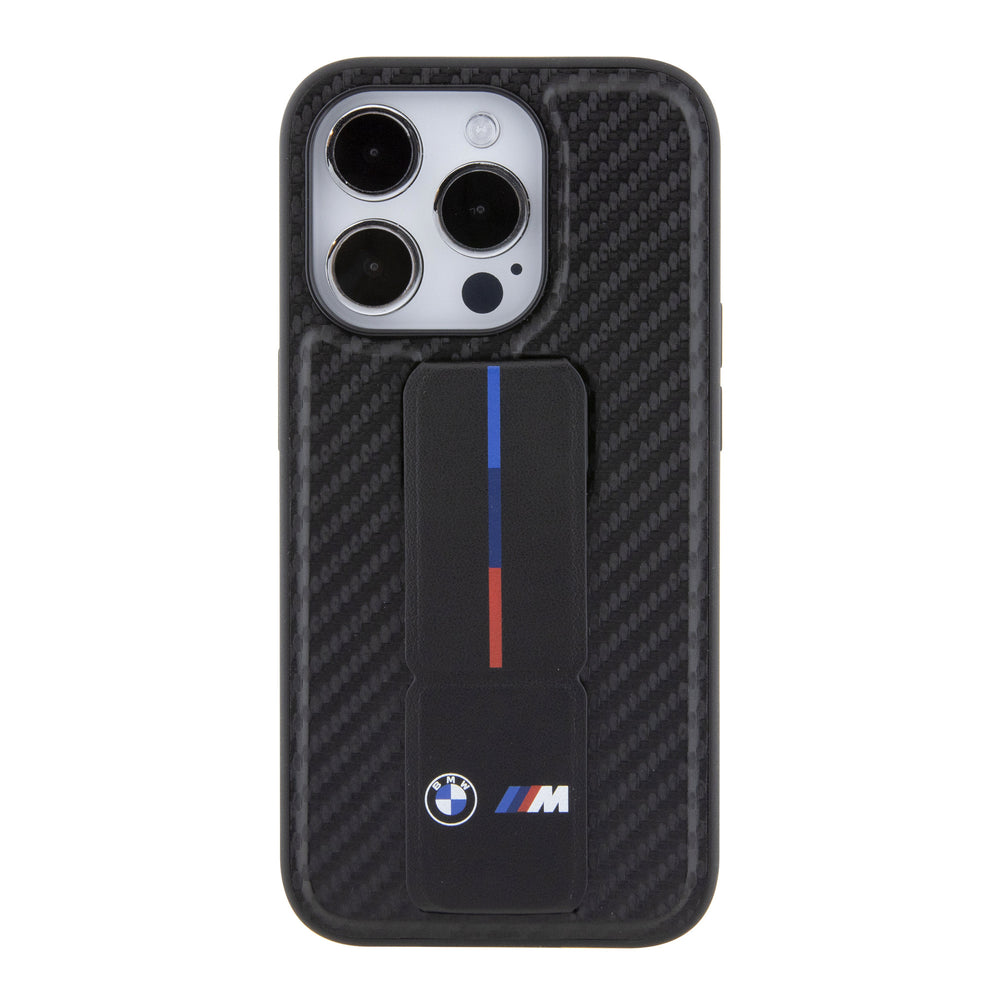 BMW iPhone 15 Pro Back Cover hoesje - Carbon Print - Zwart-Hoesjes-Ilumina Benelux