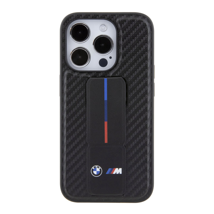 BMW iPhone 15 Pro Back Cover hoesje - Carbon Print - Zwart-Hoesjes-Ilumina Benelux